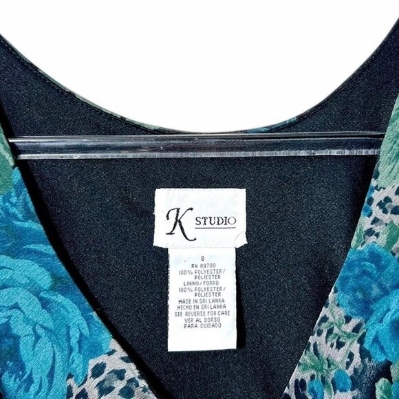Y2k K‎ Studio Midi Leopard/Floral Slip Dress - Picture 3 of 4